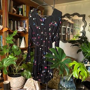 Black Floral GAP Dress Small